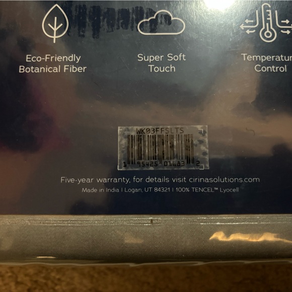 Tencel Lyocell Full Sheets Set Grey PerformaSleep - Picture 3 of 4